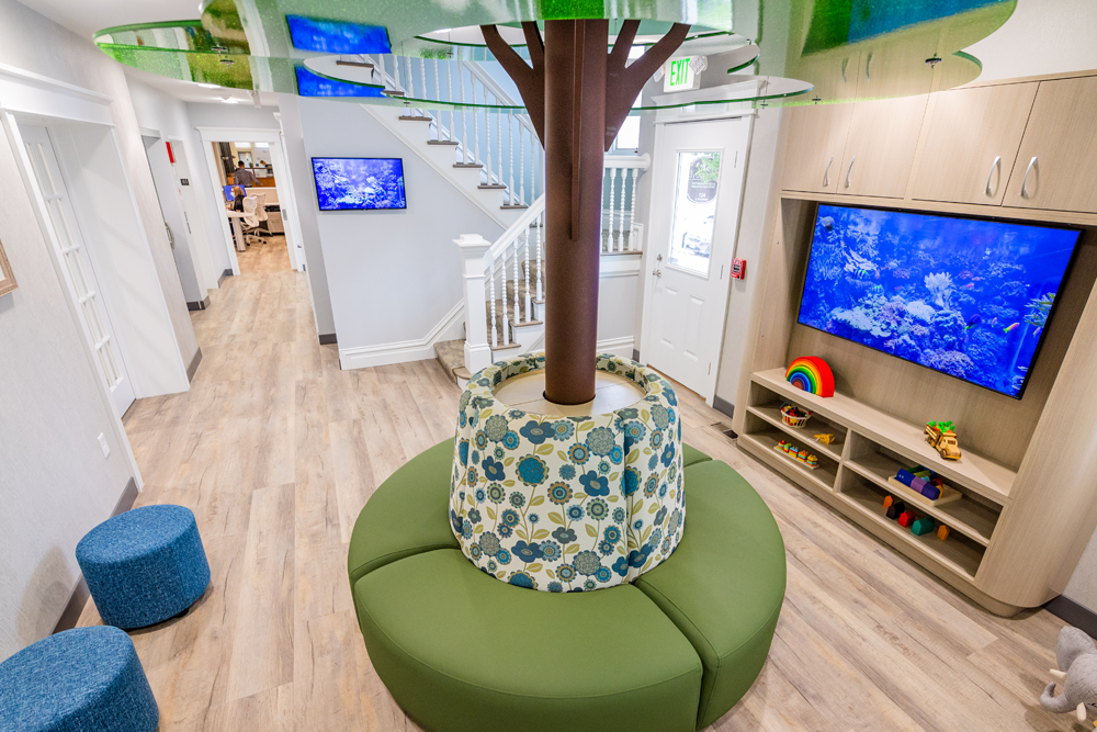 office lobby with several chairs