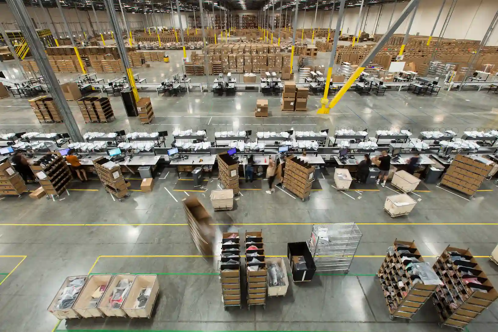 Retrofitted warehouse designed for e-commerce fulfillment