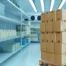 Cold storage warehouse with industrial refrigeration and storage racks