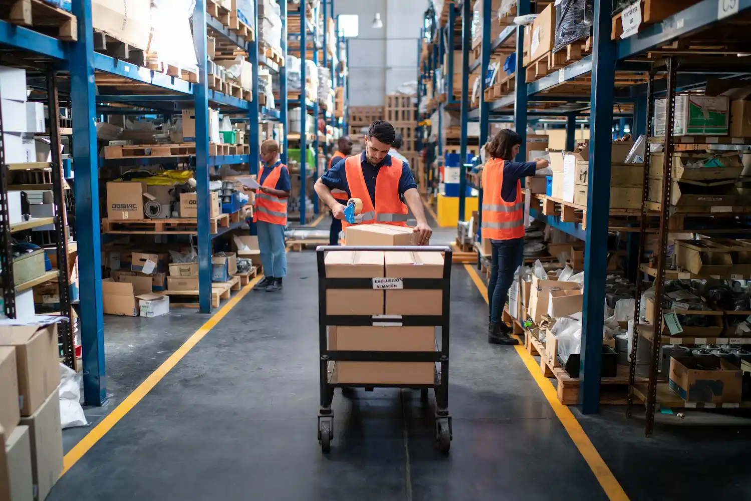 Warehouse managing high-volume peak season fulfillment operations